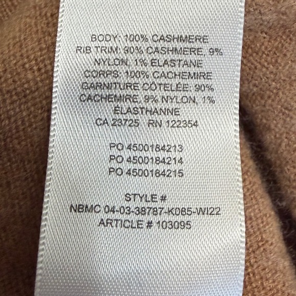 Wilfred Aritzia Brown 100% Cashmere Turtleneck Sweater 2XS  Camel EUC - Picture 6 of 6